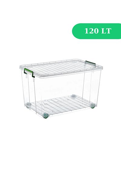Loremp 120 Liter Storage Container with Wheels Bathroom Kitchen Storage Box Toy Box