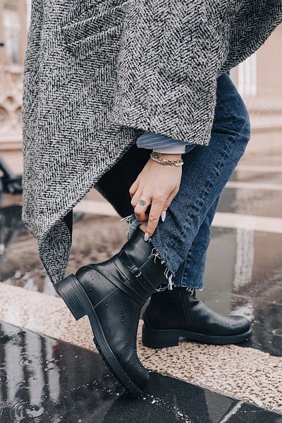 Marjin Γυναικείες casual μπότες Lorette Black - με αγκράφα