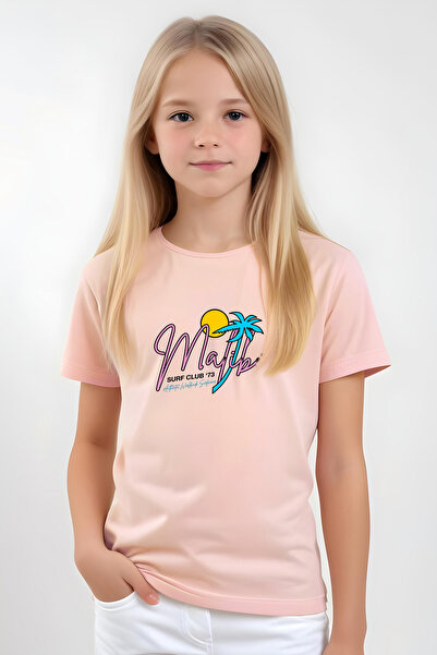 FYK KİDS JEDNOSTAVNA MAJICA SA ŠTAMPANIM MALIBUOM ZA DEVOJKE