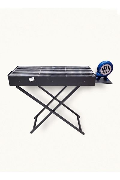 Cady One Portable Charcoal Barbecue Grill Black With Manual Air Blower