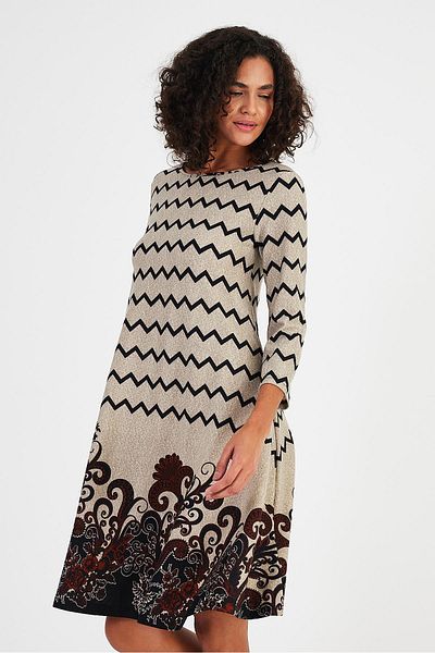 ALEXANDERGARDI Back Low-cut Patterned Dress (B22-23000)