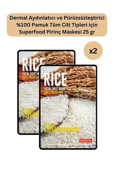Dermal Brightening and Smoothing Rice Mask 25gr Set of 2