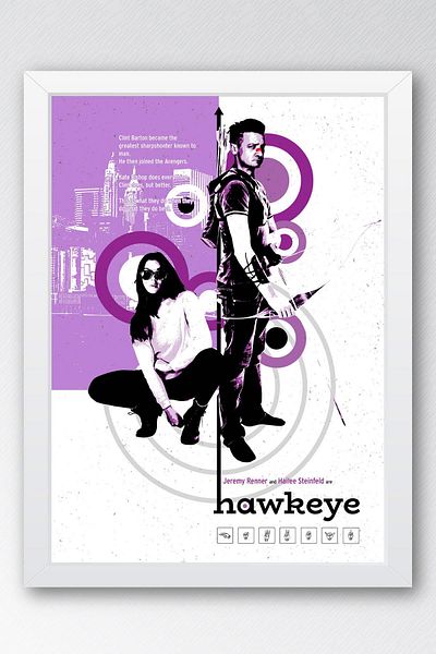 Saturn Πίνακας με κορνίζα Hawkeye - Πίνακας αφίσας της τηλεοπτικής σειράς Marvel