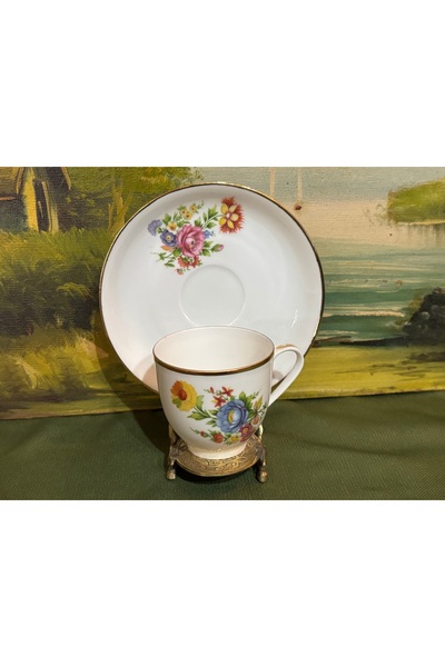 tayfuntufan antika koleksiyon limoges duble türk kahvesi fincanı