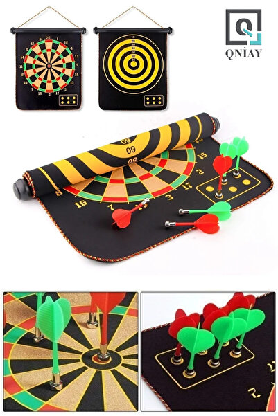 QNİAY Mıknatıslı Manyetik Dart Katlanabilen Hedef Tahtası Magnet Ok Atma Dartboard Eğlenceli Oyun Ev Ofis