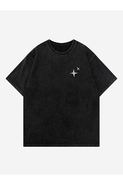 Gofeel Unisex Stars Washed Oversize Tshirt