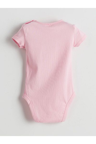 LC Waikiki New Season Crew Neck Printed Baby Girl Citcitli Bodysuit