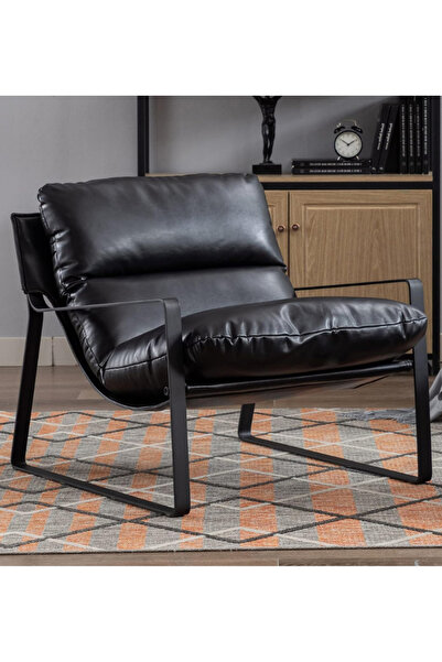 SLLER Portatif  Metal İskeletli Berjer, Modern Metal İskeletli Portatif Tekli Koltuk Zarif