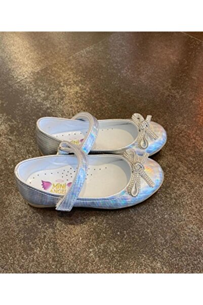 moona kids 26-30 Numara Kız Çocuk Hologramlı Babet Gümüş