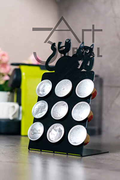 3art Metal Mutfağınız İçin Şık ve Pratik N-espresso Kapsül Tutacağı - Metal K...