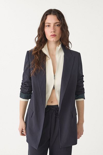 Stradivarius Flowing open striped blazer