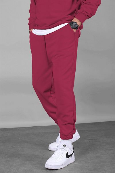 ruNadeS Men's Three Thread Sweatpants with Elastic Cuffs