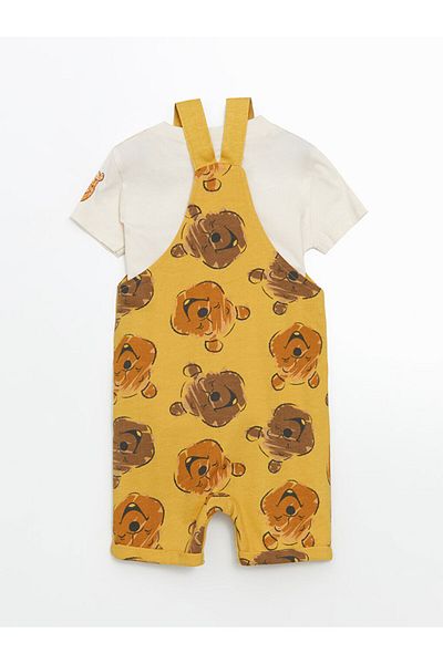 LC Waikiki Winnie the Pooh bedrucktes Baby-T-Shirt und Unterhose – 2er-Set