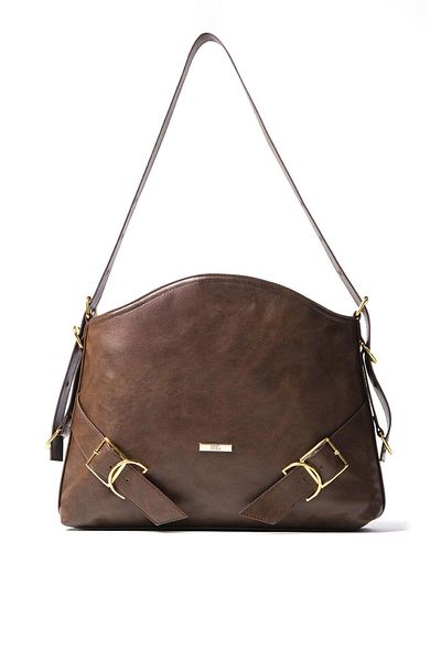 Mio Gusto Women's Shoulder Bag with Brown Belt Detail