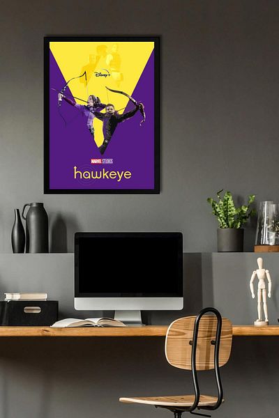 Saturn Pictură înrămată Hawkeye - Pictură poster din seria Marvel