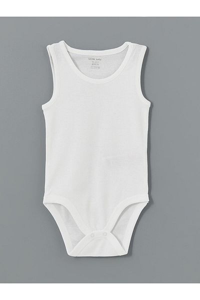LC Waikiki LCW baby Crew Neck Basic Baby Boy Snap Body 2-Piece