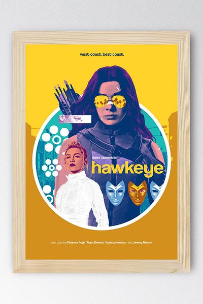 Saturn Hawkeye Framed Painting - Marvel Tv Poster Painting