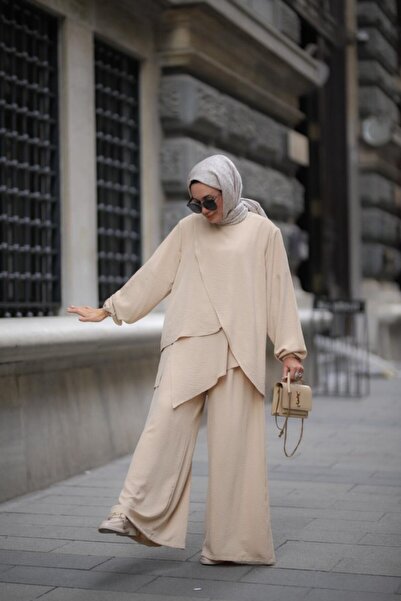 NS Moda Hijab Fenne Set Cream Model-512