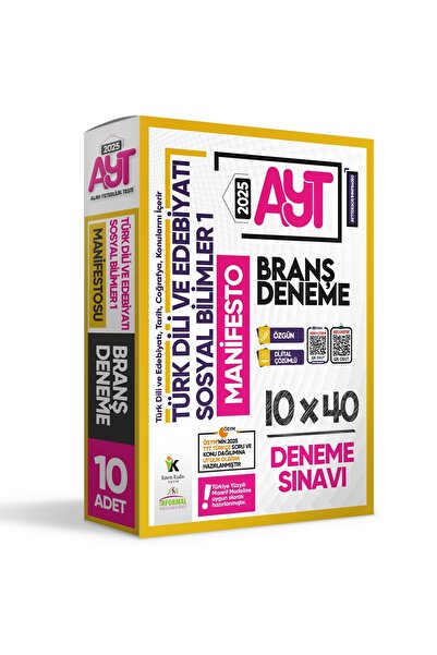 Karakutu Yayınları 2025 Yks-ayt Türk Dili Ve Edebiyatı-sosyal Bilimler 1 Mani...
