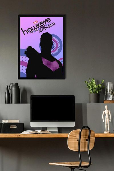 Saturn Pictură înrămată Hawkeye - Pictură poster din seria Marvel