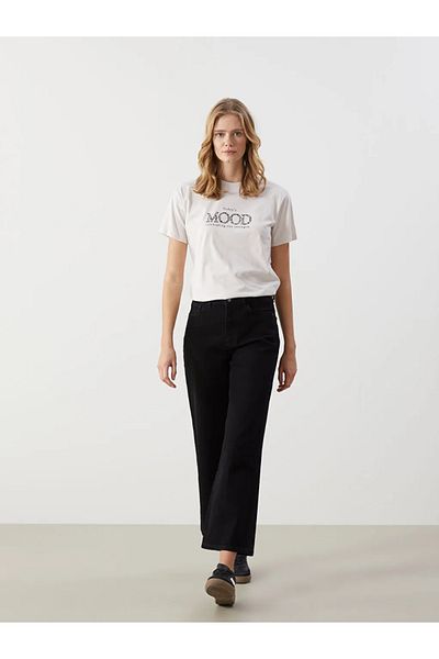 LC Waikiki Pantaloni negri Wideleg pentru femei
