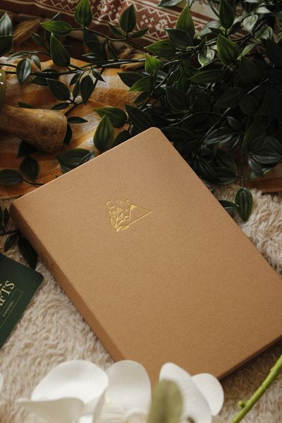 Nova Crafts Secret Mountain Garden Caramel Color Inside Kraft Notebook
