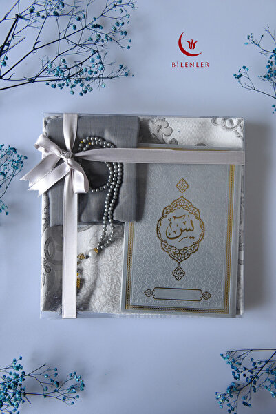 Bilenler Hediyelik Termo Deri Yasin Kitabı Seccadeli Eşarplı ve İnci Tesbihli...