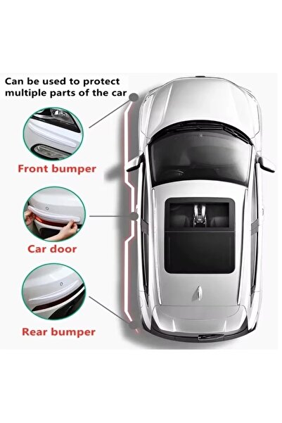 Z Tech Araba Tampon Koruyucu Karbon Desenli Tampon Koruma Aparatı Siyah