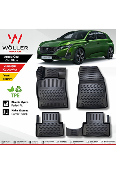 wöller Peugeot 308 Paspas 2022 Sonrası 3d Havuzlu Paspas