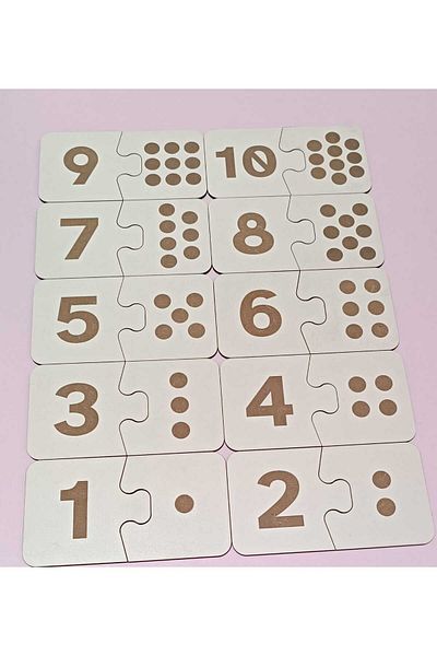 Stor Wooden Educational Number Puzzle 20 Pieces