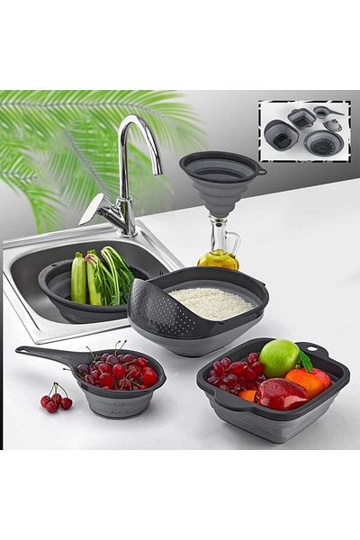 STOREMAX Svticaret 5 Piece Foldable Accordion Strainer Set Mhm 1053513