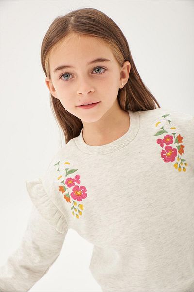 Boboli Girl's Sweatshirt Ecru