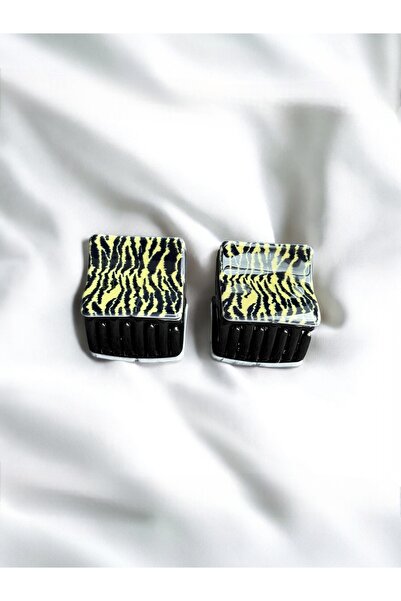 mila aksesuar Women's 2-Piece Leopard Square Bone Latch Buckle