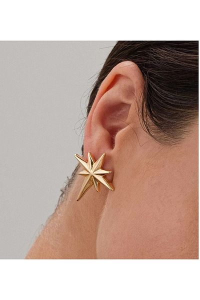 mos&more Silver North Star Design Women's Earrings (3cm)