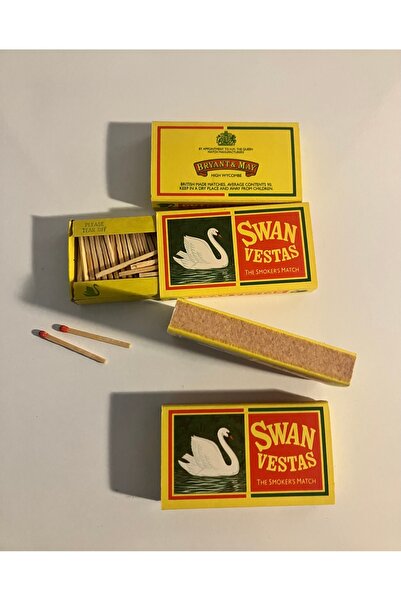 Kaantik Swan Vestas Vintage Kovboy Kibrit 4LÜ PAKET