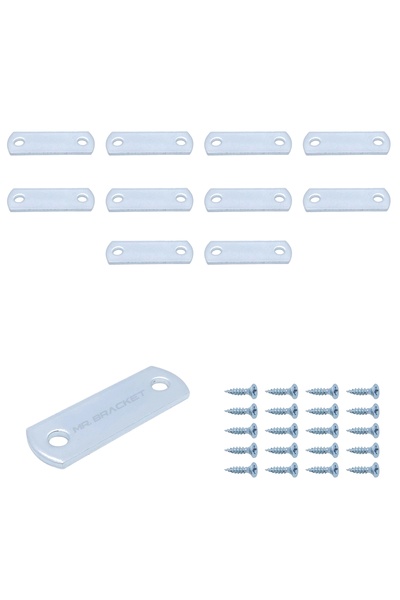 Yapıkan Mr. Bracket 10 Ad. Düz Gönye Bağlantı Demiri 15x45mm - Eşya Dolap Sab...