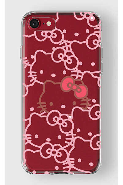 moonset Iphone 7 / 8 / SE Uyumlu Hello Kitty Tasarımlı Baskılı Şeffaf Telefon...