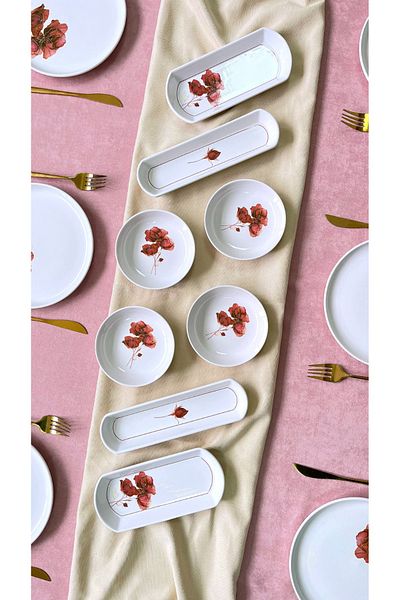 Borser Magnolia 6-Person 14-Piece Breakfast Set