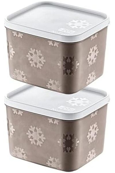 STOREMAX Sellbuystore Set of 2 No Frost Storage Container Terra 1250 ml 1053513