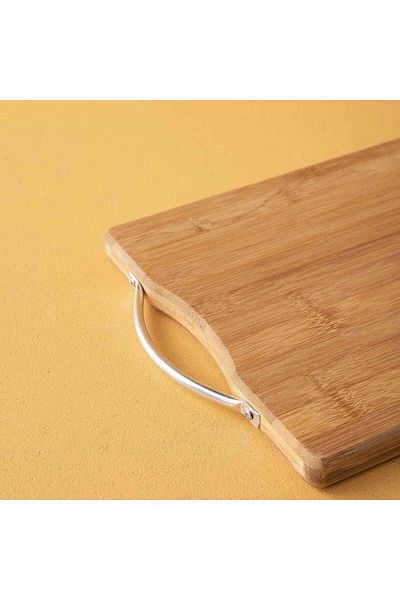 STOREMAX Jvnnastore Home Bamboo Cutting Board with Metal Handle, Wooden Cutting Board, Meat, Fish, Vegetables and Bread I