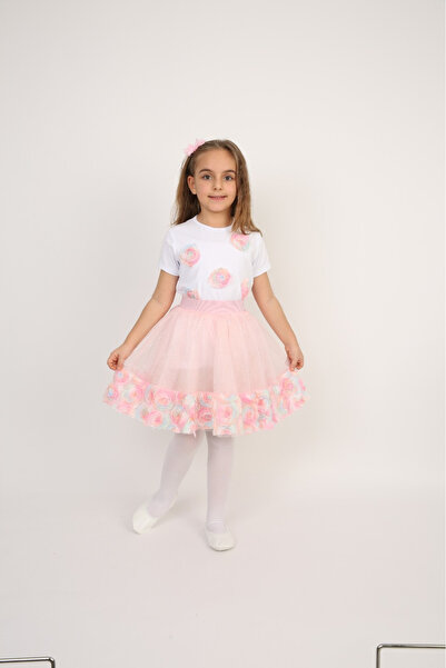 Nacar KIZ  ÇOCUK TSHİRT ETEK TAKIM 23 NİSAN