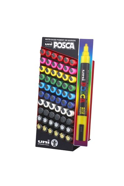 Uni Posca Uni Posca Acrylic Marker - Pc-5M-5D, 1.8-2.5 60'S, with Stand Gift