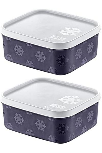 STOREMAX Mrttnca Set of 2 No Frost Storage Container Navy Blue 700 ml Trndymrt 1087243