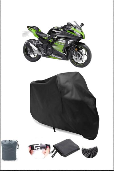 Breen غطاء دراجة نارية أسود مقاوم للماء لدراجة كاواساكي نينجا 300