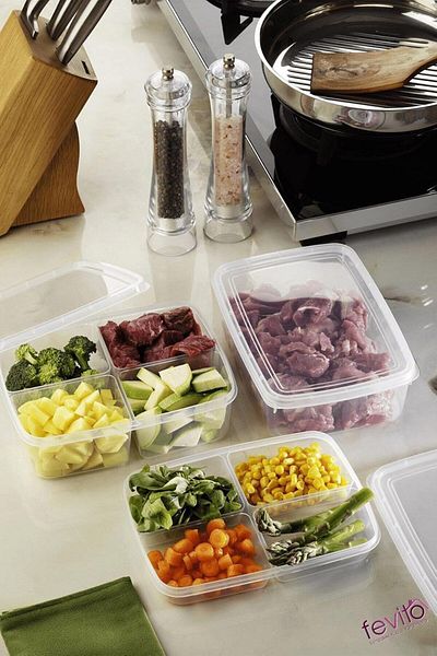 STOREMAX Mrttnca Microwave and Freezer Storage Container Set of 3 White S-413 Trndymrt 1087243