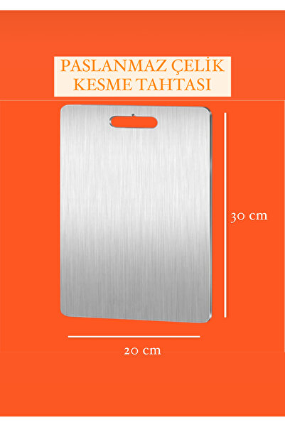 Stainless Art Paslanmaz Çelik Kesme Tahtası 20 x 30 cm 1 adet