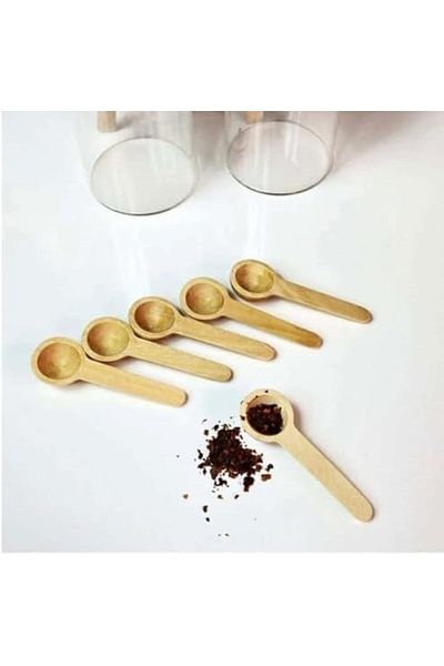 STOREMAX Ntwork Wooden Mini Spoon Set, Spice Measuring Spoon, 6 Pieces Quality, Imported (3 Large, 3