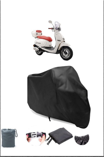 Breen غطاء دراجة نارية أسود KUBA Brilliant 125 Pro مقاوم للماء ومتين