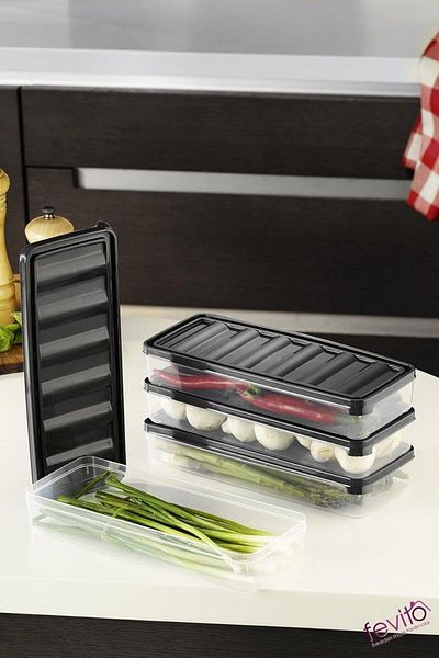 STOREMAX Mrttnca Microwave and Freezer Storage Container Set of 4 Anthracite S-403 Trndymrt 1087