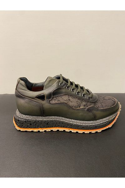 LUCIANO BELLINI Genuine Leather Thick Sole Men's Sneakers - Opvo